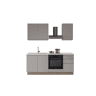 Cozinha com eletrodomésticos GILDA GOLA 195cm esquerda cinza claro