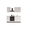 Cozinha com eletrodomésticos GILDA GOLA 195cm direita branco mate e cinza claro