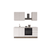Cozinha com eletrodomésticos GILDA GOLA 195cm esquerda branco mate e cinza claro