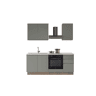 Cozinha com eletrodomésticos GILDA GOLA 195cm esquerda verde e cinza claro