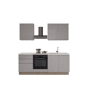 Cozinha com eletrodomésticos GILDA GOLA 210cm direita cinza claro