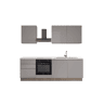 Cozinha com eletrodomésticos GILDA GOLA 240cm direita cinza claro