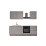 Cozinha com eletrodomésticos GILDA GOLA 240cm esquerda cinza claro