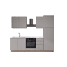 Cozinha com eletrodomésticos GILDA GOLA 255cm esquerda cinza claro