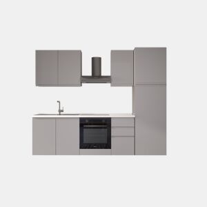 Cozinha com eletrodomésticos GILDA GOLA 255cm esquerda cinza claro