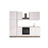 Cozinha com eletrodomésticos GILDA GOLA 255cm direita branco mate e cinza claro