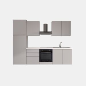 Cozinha com eletrodomésticos GILDA GOLA 270cm direita cinza claro