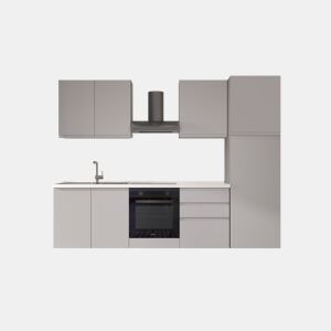 Cozinha com eletrodomésticos GILDA GOLA 270cm esquerda cinza claro