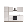 Cozinha com eletrodomésticos GILDA GOLA 270cm direita branco mate e cinza claro
