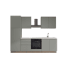 Cozinha com eletrodomésticos GILDA GOLA 270cm direita verde e cinza claro