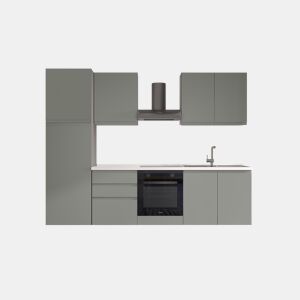 Cozinha com eletrodomésticos GILDA GOLA 270cm direita verde e cinza claro