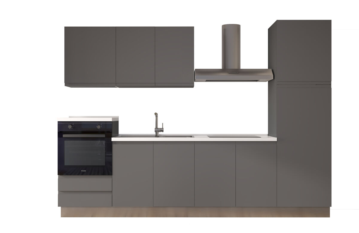 Cocina con electrodomésticos GILDA GOLA izquierda Gris Oscuro