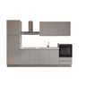 Cozinha com eletrodomésticos GILDA GOLA 300cm direita cinza claro