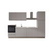 Cozinha com eletrodomésticos GILDA GOLA 300cm esquerda cinza claro