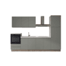 Cozinha com eletrodomésticos GILDA GOLA 300cm esquerda verde e cinza claro