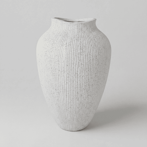 Jarra AZORE em cerâmica 30,5x19cm branco