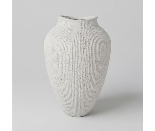 Jarrón de cerámica azore 30,5x19cm blanco