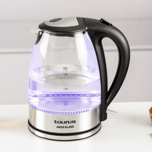 Jarro elétrico TAURUS AROA GLASS 1,7 litros 2200W