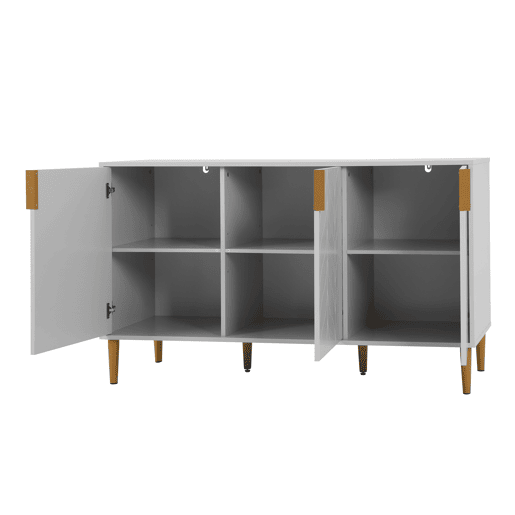 Aparador NORD com 3 portas cor cinza