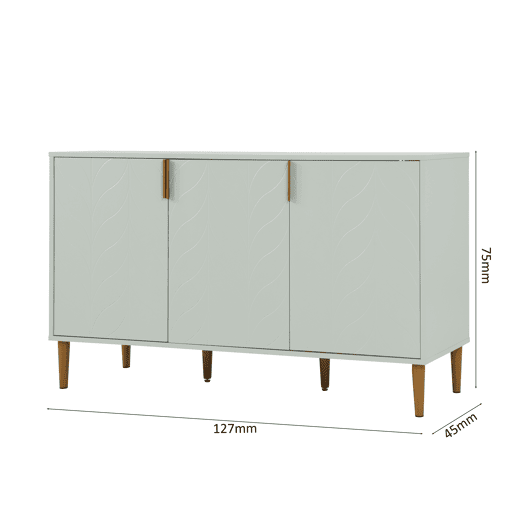 Aparador NORD com 3 portas cor verde