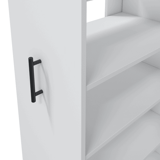 Sapateira retrátil DUALSTEP com 8 aberturas 37x183x60cm branca