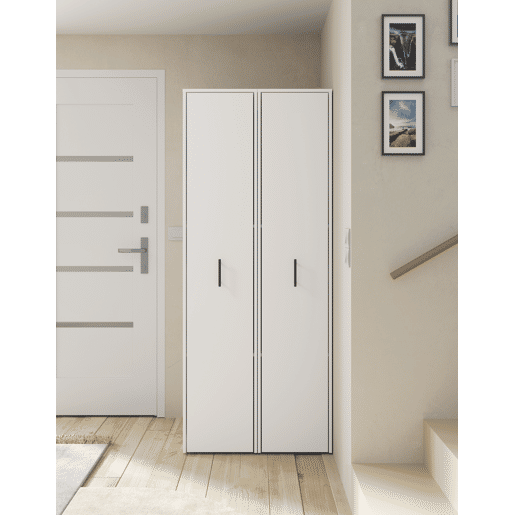 Sapateira retrátil DUALSTEP com 8 aberturas 37x183x60cm branca