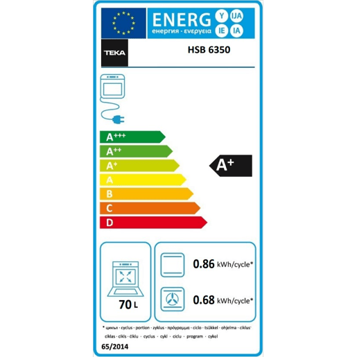 Forno elétrico TEKA HSB 6350 SS multifunções 70 litros