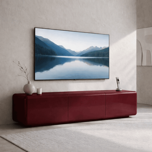 Móvel de TV HOLLOWAY 160cm bordeaux
