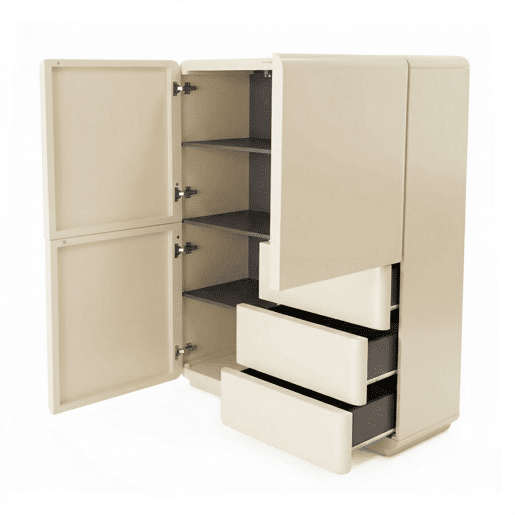 Aparador alto HOLLOWAY 3 portas bege