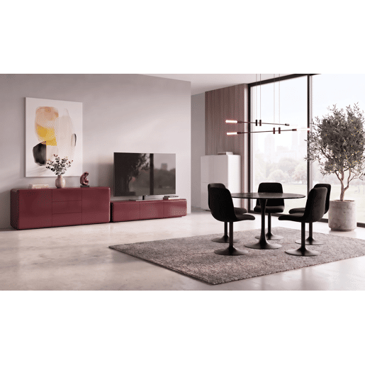 Conjunto de 2 cadeiras giratórias HOLLOWAY preto