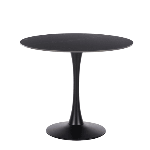 Mesa de jantar redonda HOLLOWAY preto