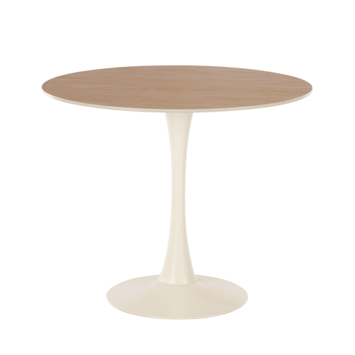 Mesa de jantar redonda HOLLOWAY bege