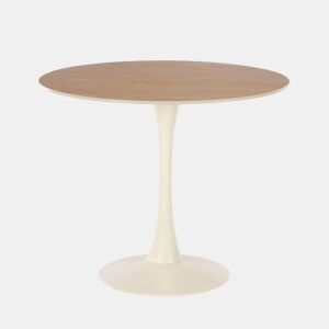 Mesa de jantar redonda HOLLOWAY bege