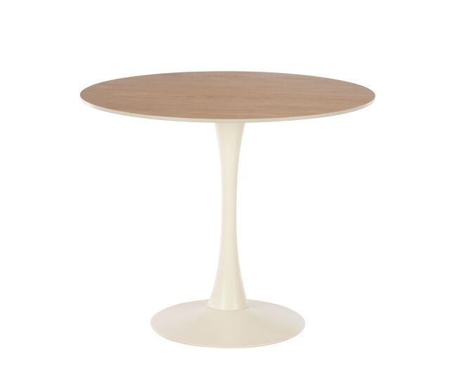 Mesa de comedor redonda beige holloway