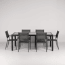 Conjunto jardim MILLENIUM com mesa e 6 cadeiras cor cinza claro