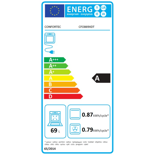 Forno CONFORTEC CFO869XDT multifunções 69 litros