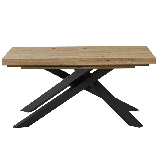 Mesa de jantar extensÃvel ZERMATT carvalho e preto Mesa de jantar extensÃvel ZERMATT carvalho e preto