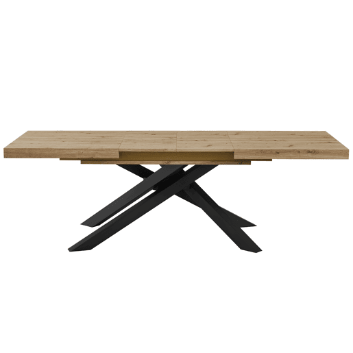 Mesa de jantar extensÃvel ZERMATT carvalho e preto Mesa de jantar extensÃvel ZERMATT carvalho e preto