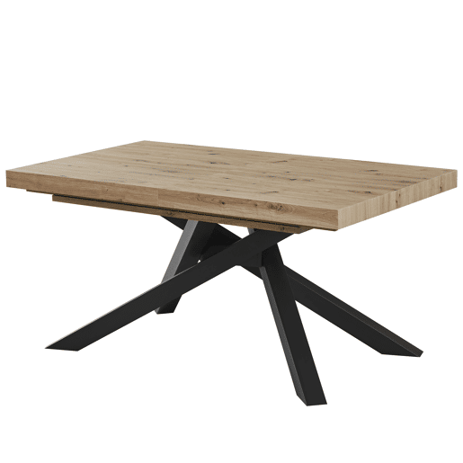Mesa de jantar extensÃvel ZERMATT carvalho e preto Mesa de jantar extensÃvel ZERMATT carvalho e preto