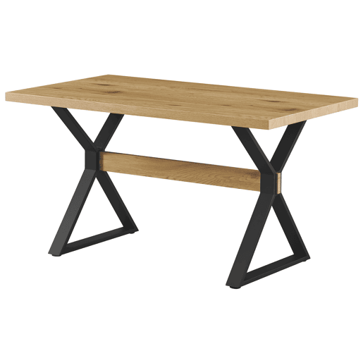 Mesa de jantar fixa JACKSON carvalho e preto
