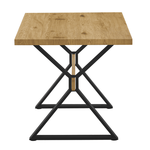Mesa de jantar fixa JACKSON carvalho e preto