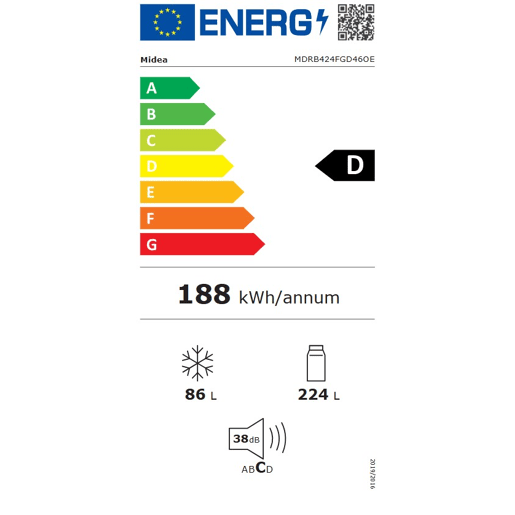Combinado MIDEA MDRB424FGD46OE 310 litros No Frost