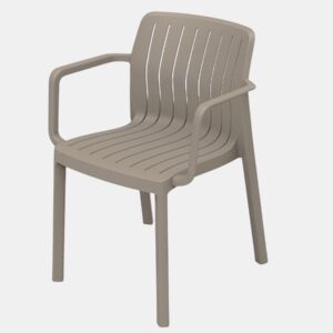 Cadeira de jardim LEA cor taupe