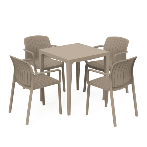 Cadeira de jardim LEA cor taupe