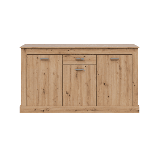 Aparador DACITE 158x87x40cm com 3 portas e 1 gaveta em carvalho