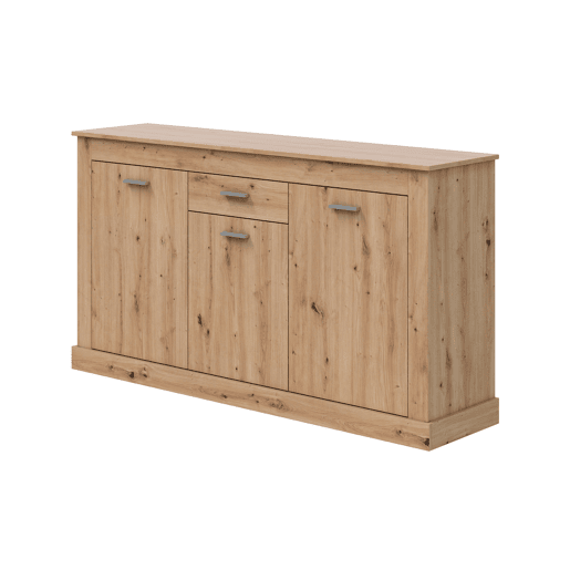 Aparador DACITE 158x87x40cm com 3 portas e 1 gaveta em carvalho