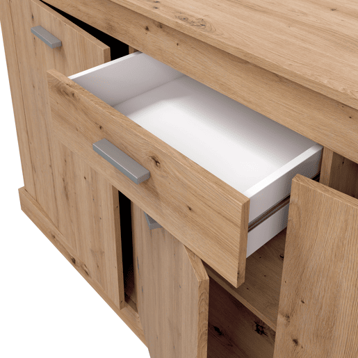 Aparador DACITE 158x87x40cm com 3 portas e 1 gaveta em carvalho