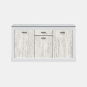 Aparador DACITE 158x87x40cm com 3 portas e 1 gaveta em branco