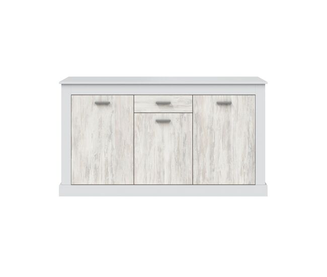 Aparador dacite 158x87x40cm 3 puertas y 1 cajón blanco