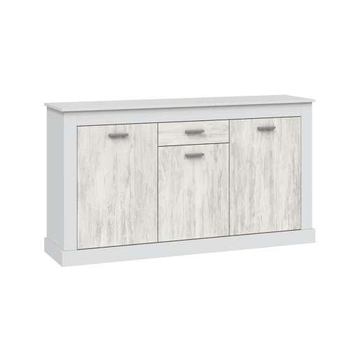 Aparador DACITE 158x87x40cm com 3 portas e 1 gaveta em branco Aparador DACITE 158x87x40cm com 3 portas e 1 gaveta em branco